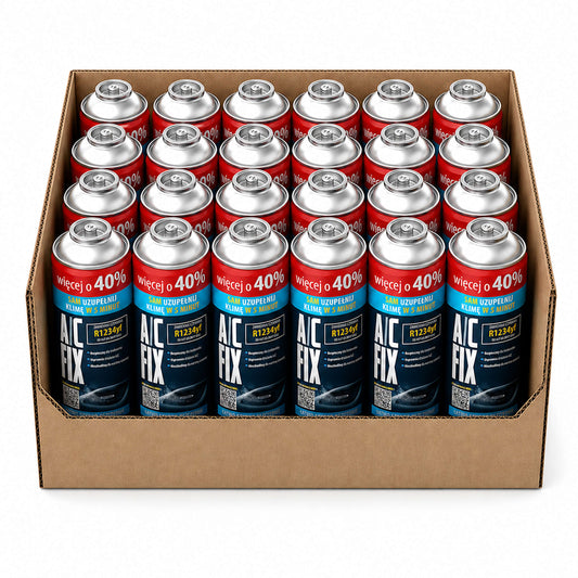 52-338# R1234YF Air Conditioning Refrigerant, 235 g, AC Fix, 24-pack - Carlat