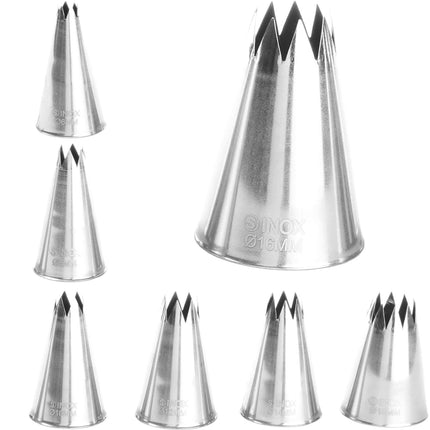 Hendi The tip of the star sleeves for bagging bags steel crimped - set 7 pieces
