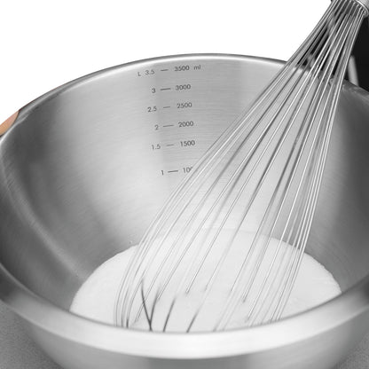 Bar Up Steel kitchen bowl with silicone base and measuring cup, 6 l diameter. 330 x 155 mm – image 5