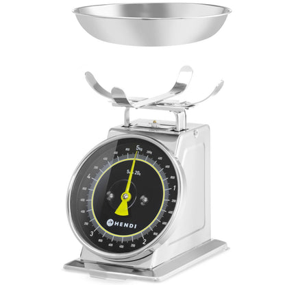 Hendi Analogue kitchen scale with STEEL pan, 5 kg – image 2