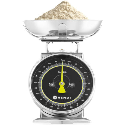 Hendi Analogue kitchen scale with STEEL pan, 5 kg – image 5