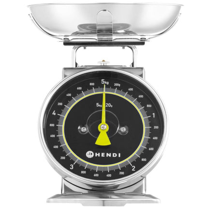 Hendi Analogue kitchen scale with STEEL pan, 5 kg – image 9