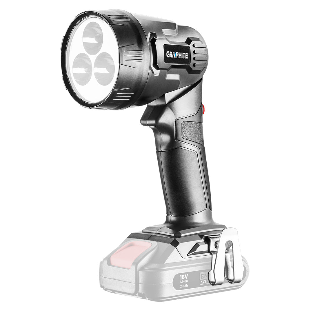 GRAPHITE Flashlights, hand lamps – Energy+ 18V Li-Ion Cordless Flashlight, without battery