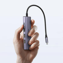 5in1 HUB adapter USB-C - USB-C PD / HDMI / 3x USB-A 3.0 - gray - Carlat