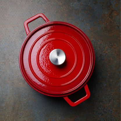 Hendi Iron pot with a lacquer 3.7 l red – image 2