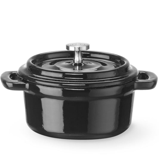 Hendi Enameled oval cast iron pot 0.27 l 130x100x48 mm