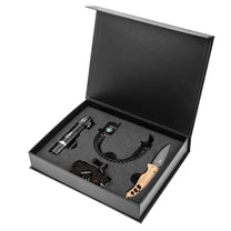 NEO TOOLS 3-Piece Set (Headlamp 99-026, 5-in-1 Survival Bracelet 63-140, Folding Knife)