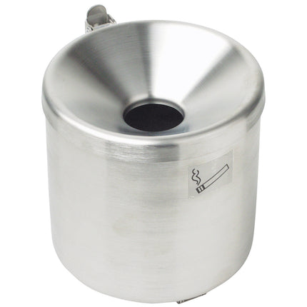 Wall ashtray self-decompressing inside and outside stainless steel 15cm
