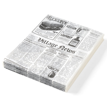 Paper parchment for warm snacks print newspaper 200x250mm 500pcs. Hendi 678121