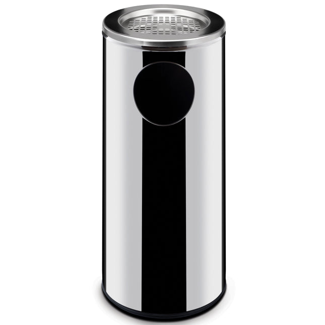 Hendi Steel ashtray integrated with a 33L trash can