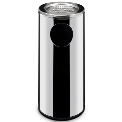 Steel ashtray integrated with a 33L trash can - Hendi 691397
