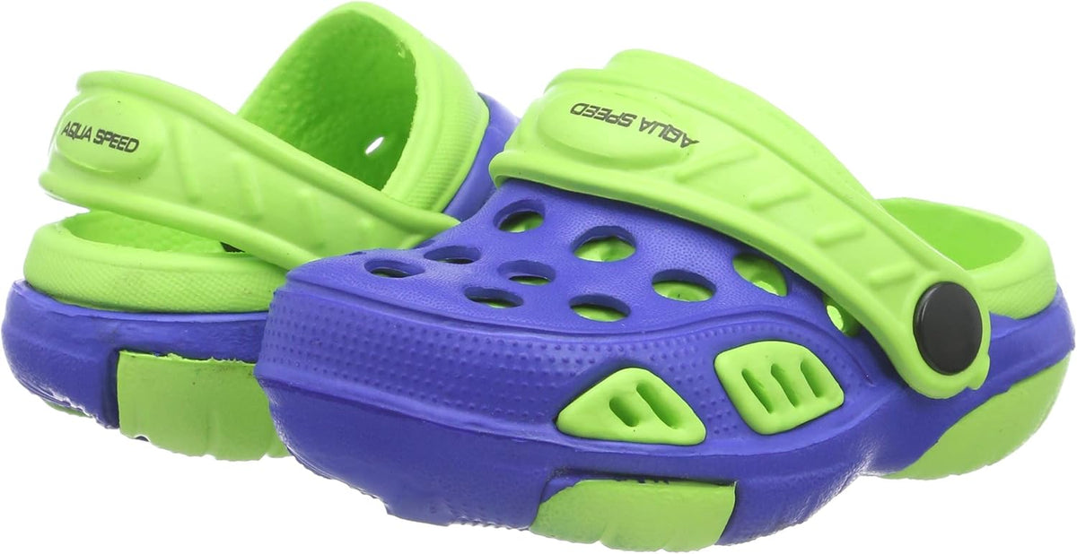 Pool slippers for children Aqua-speed Lido, 01. blue green / 23