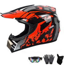 Children's Motorcycle Helmet, Youth Offroad Helmets, Downhill Fullface Motocross Helmet, MTB ATV MX Helmets, Cross Helmets Motorcycle Helmets, Full Face Helmet MTB with Glasses Gloves (B, M (54 - 55 cm) ABXUJWUB