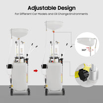 75L Oil Waste Oil Collector Container Suction Oil Change Mobile Waste Oil Collector Oil Catcher Oil Extractor Waste Oil Collection Device for Oil Change and Oil Removal - Carlat