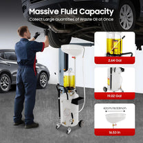 75L Oil Waste Oil Collector Container Suction Oil Change Mobile Waste Oil Collector Oil Catcher Oil Extractor Waste Oil Collection Device for Oil Change and Oil Removal - Carlat