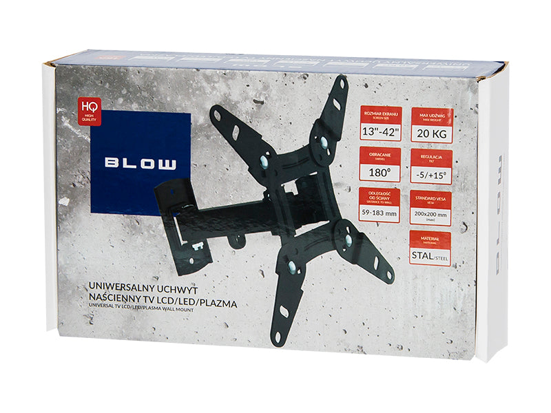 Blow 76-853# HQ LCD TV Mount, 13"-42", Type X, with Articulated Arm – image 7