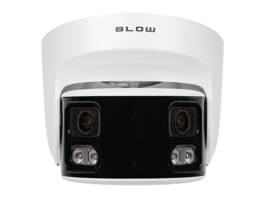 77-859# BLOW 8MP IP Camera BL-I8SS40TWM 4mm White Panoramic Dome Camera with Dual Lenses - Carlat