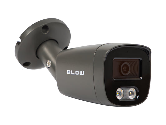 77-865# BLOW 8MP IP Camera BL-I8HL28BBM/PoE, Graphite, Tubular, Microphone, HybridLight - Carlat
