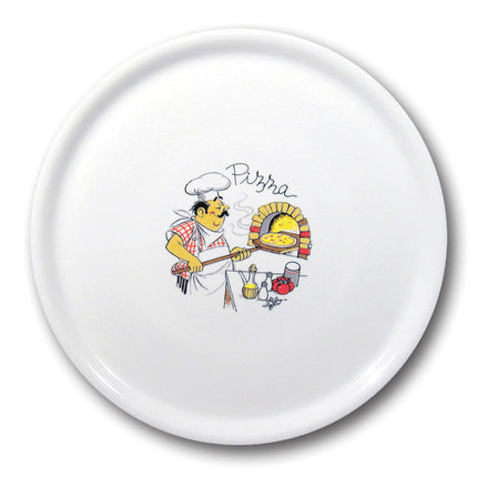 Hendi Sturdy pizza plate made of Special porcelain decorated with 330mm - set of 6pcs.