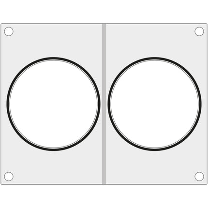 Hendi form plate for two soup containers 115 mm