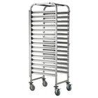 Steel trolley for transporting trays of sheet containers 15 x GN1/1 - Hendi 810613