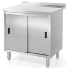 Worktop table with steel door cabinet sliding 100x60cm - Hendi 811658