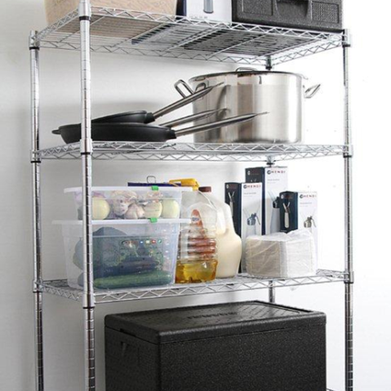 Folding storage rack adjustable wire shelves - 5 shelves - Hendi 812204