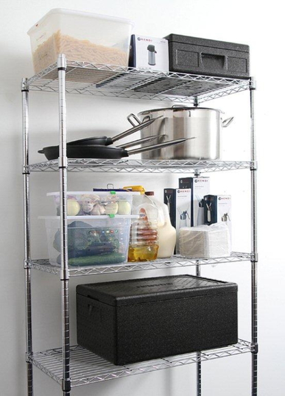 Hendi Folding storage rack adjustable wire shelves - 5 shelves – image 8