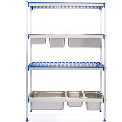 Hendi Storage rack for aluminium kitchens for containers GN1/1 width 112cm