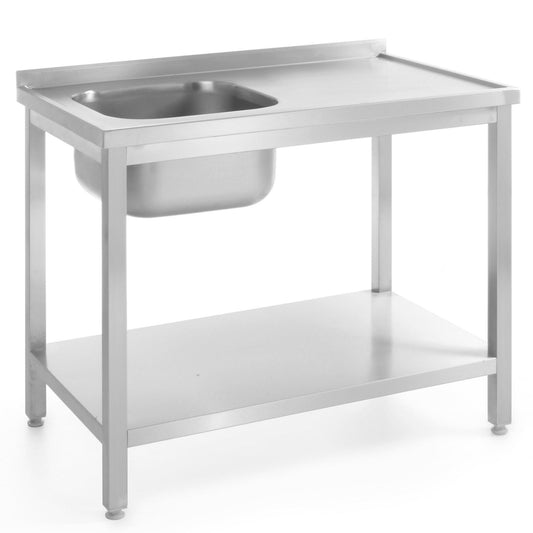 Hendi Kitchen & Utility Sinks – Wall-mounted catering worktop table with