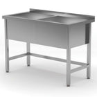 Hendi Swimming pool double-chain kitchen with welded stainless steel 120x60x85 cm