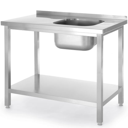 Hendi Pool one-chamber sink with right shelf Budget Line STAL 800 x 600 x 850 cm