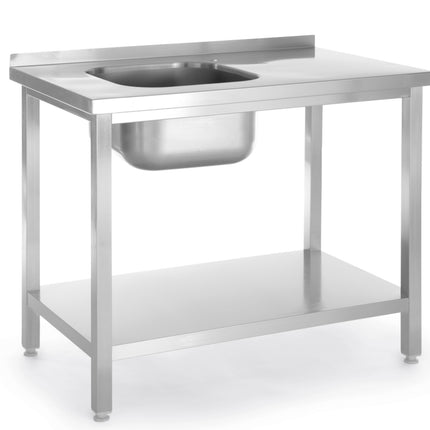 Hendi Pool one-chamber sink with left shelf Budget Line STAL 1000 x 600 x 850 cm