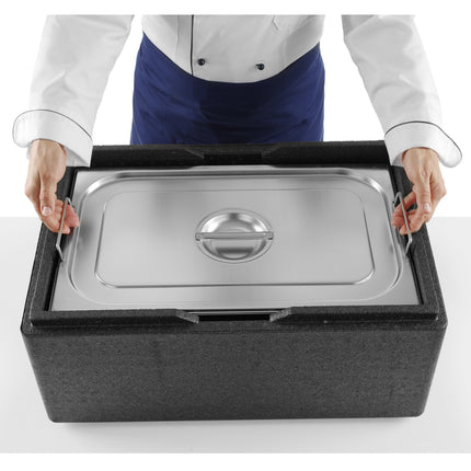 GN 1/1 gastronomy container with 530x325x150mm handles in stock 21L 817148