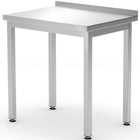 Hendi Worktop table with wall-to-wall Budget Line STAL 600 x 600 x 850 mm