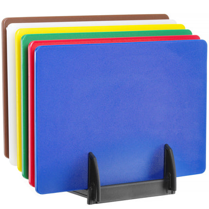 Hendi Set of 6 cutting boards with stand 450 x 300 x 10 mm