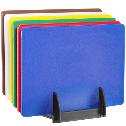 Hendi Set of 6 cutting boards with stand 450 x 300 x 10 mm
