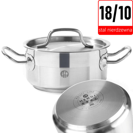 Pot Profi Line low with lid 1,5 l diameter 160 x 75 h - Hendi 830000