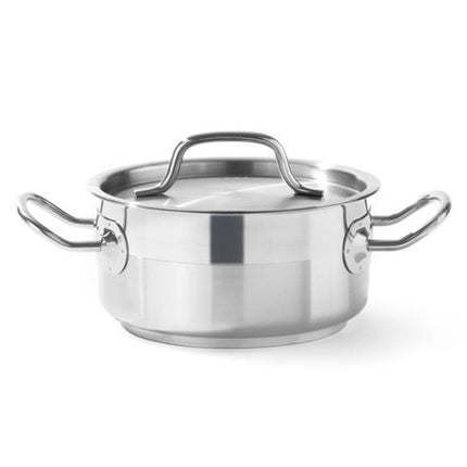 Pot Profi Line low with lid 4,8 l diameter 240 x 105 h - Hendi 830406
