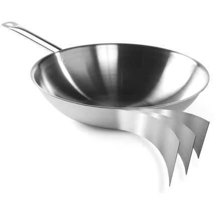 Pan WOK 3-PLY - without lid - Hendi 839003