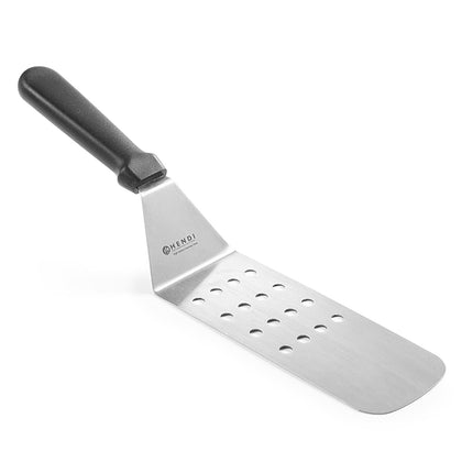Perforated stainless steel angular spatula - Hendi 855720