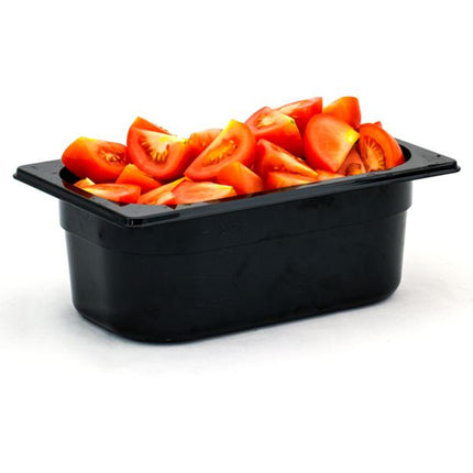 Black polycarbonate container GN 1/4 height. 65 mm - Hendi 862636