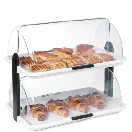 Double display window for dishes with RollTop cover - Hendi 871713