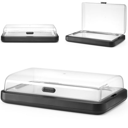 Hendi Display cabinet with UNIQ GN 1/1 cooling insert - black
