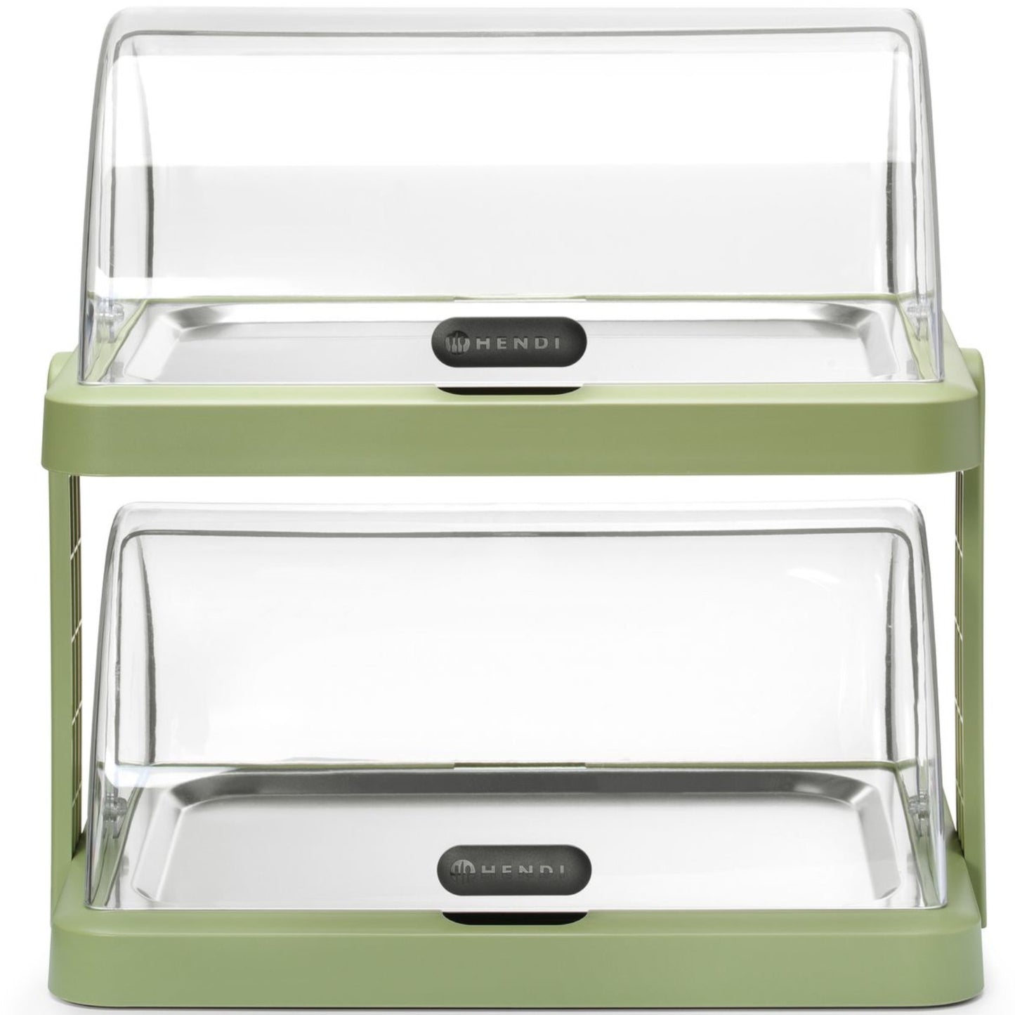 Hendi Duo UNIQ double buffet cooling display with roll-top cover - green – image 2