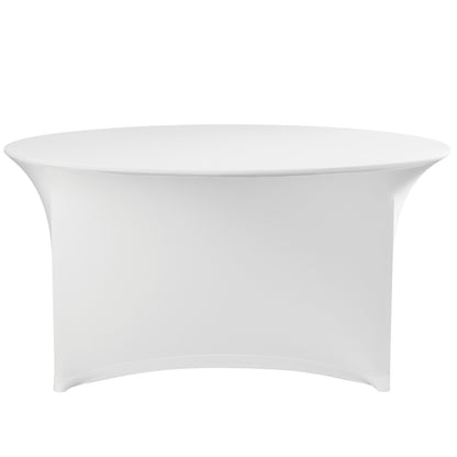 Hendi Round cover without ironing wed. 180cm fabric Jersey white
