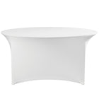Round cover without ironing wed. 180cm fabric Jersey white - Hendi 814451