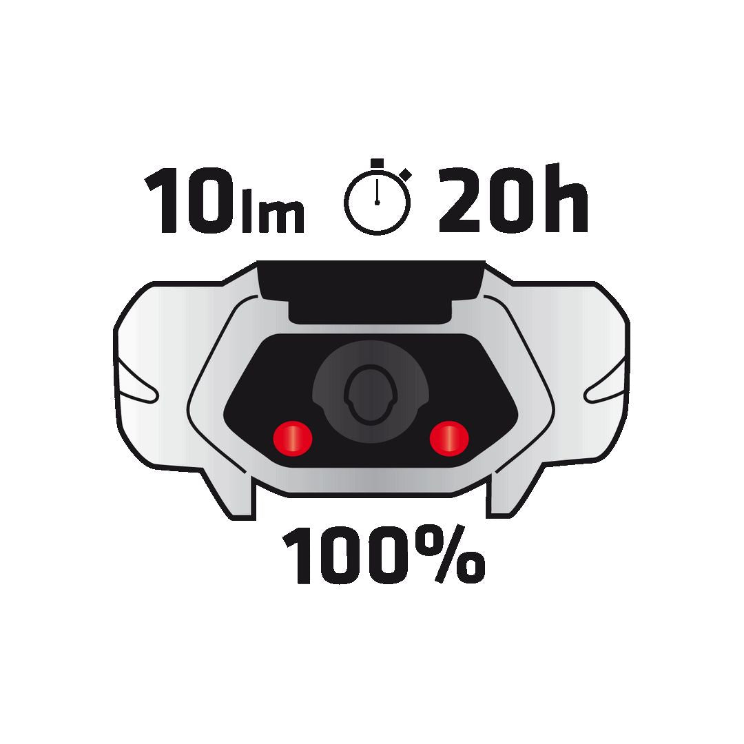 TOPEX Flashlights, hand – 70-lumen headlamp, white + red, 1 x AA – image 4