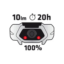 TOPEX Flashlights, hand – 70-lumen headlamp, white + red, 1 x AA – image 4