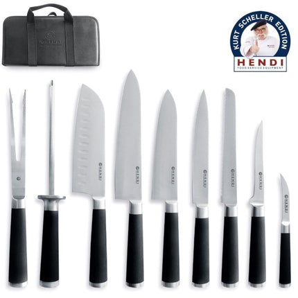 Knife set of the chef Kurt Scheller edition 9 elements - Hendi 975770